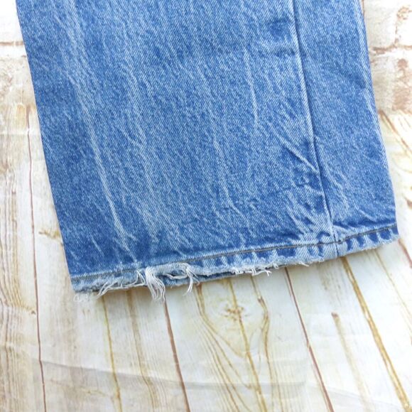 We The Free People Laurel Canyon Flare Jeans Womens 27 Blue Wilson Denim FLAWS - Picture 14 of 15